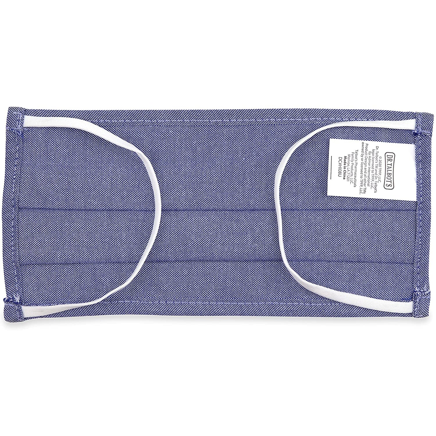 Adult Pleated Cloth Mask - 1 pack - Blue - Dr Talbot's US
